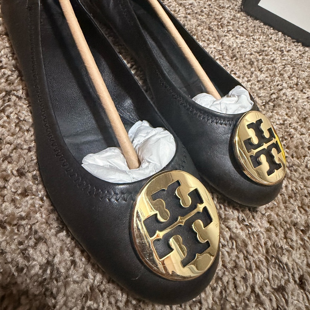 Tory Burch Black Flat Ballet